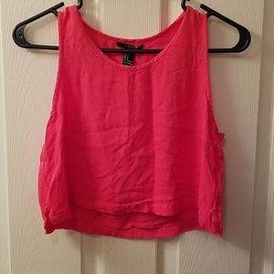 Box cut crop tank top